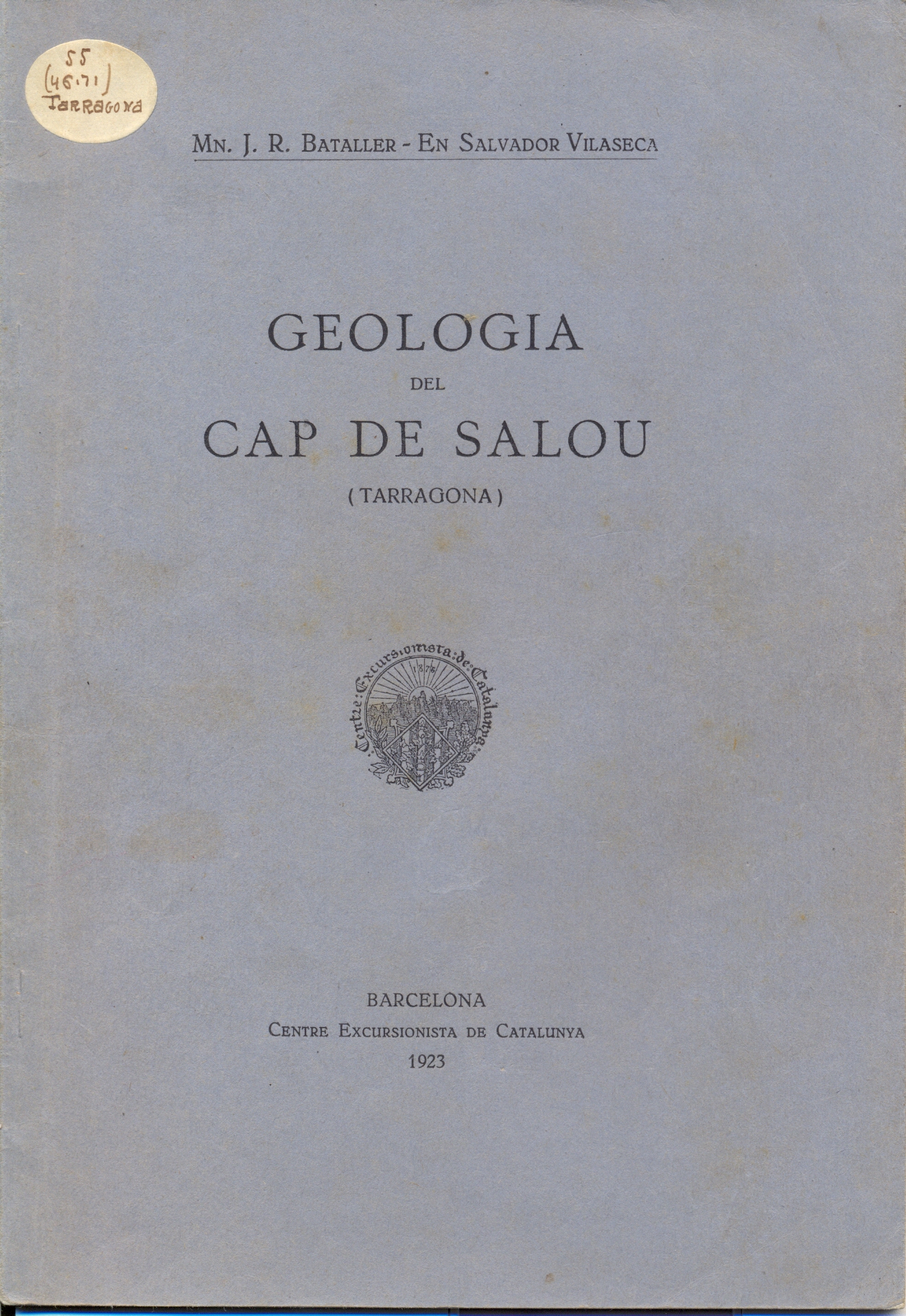 Geologia del Cap de Salou (Tarragona) - Portada